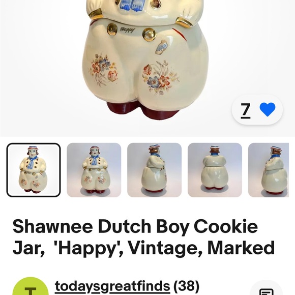 Vintage Shawnee Dutch boy cookie jar